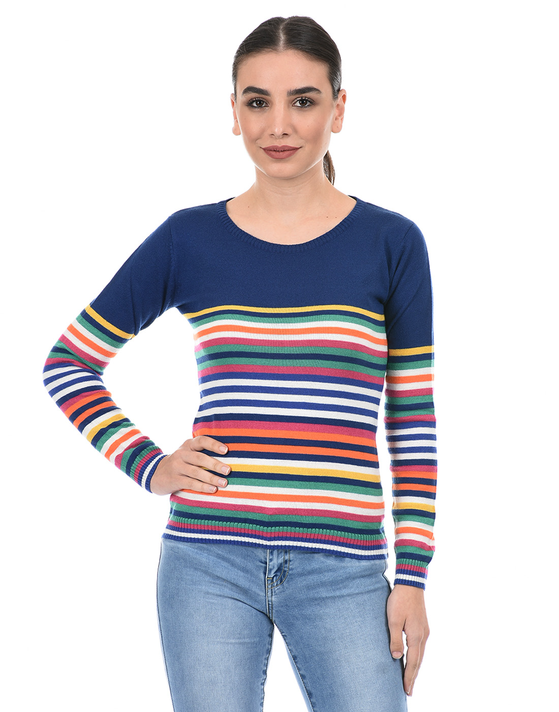 Species Women Multicolor Striped Sweater | Multicolor | 190982