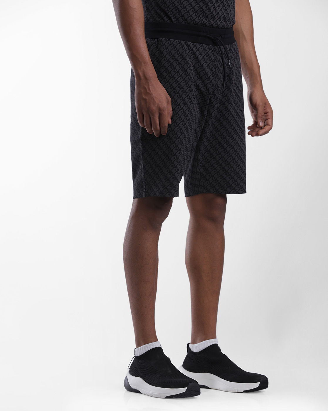 Starter Men Printed Black Shorts