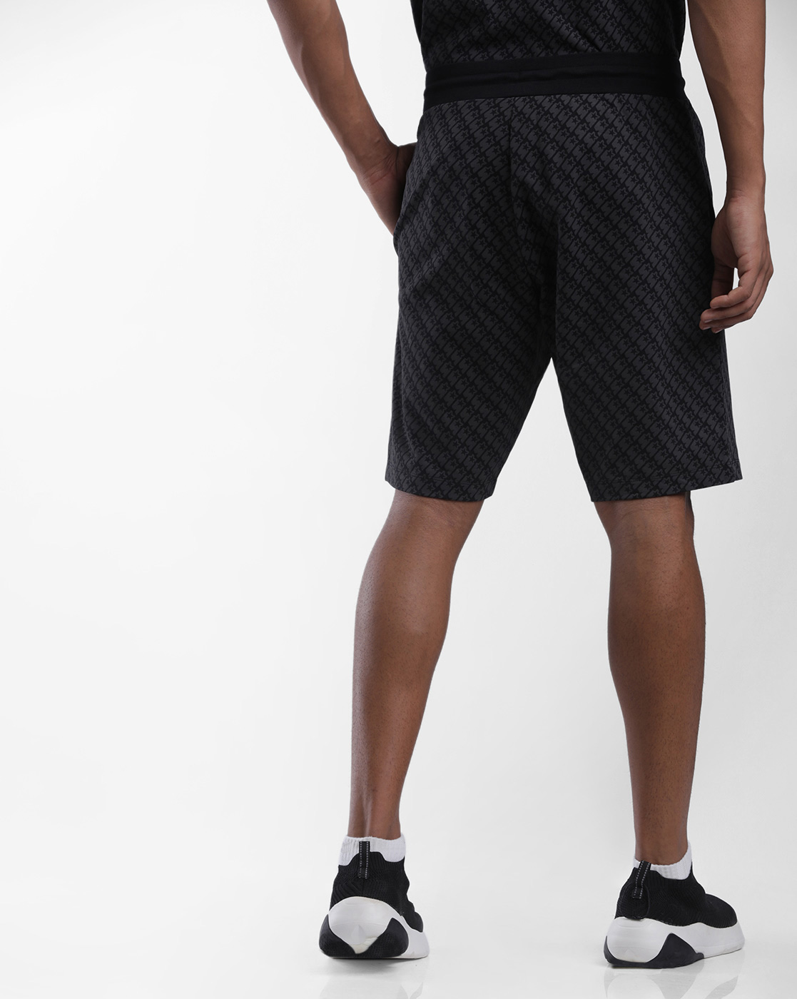 Starter Men Printed Black Shorts