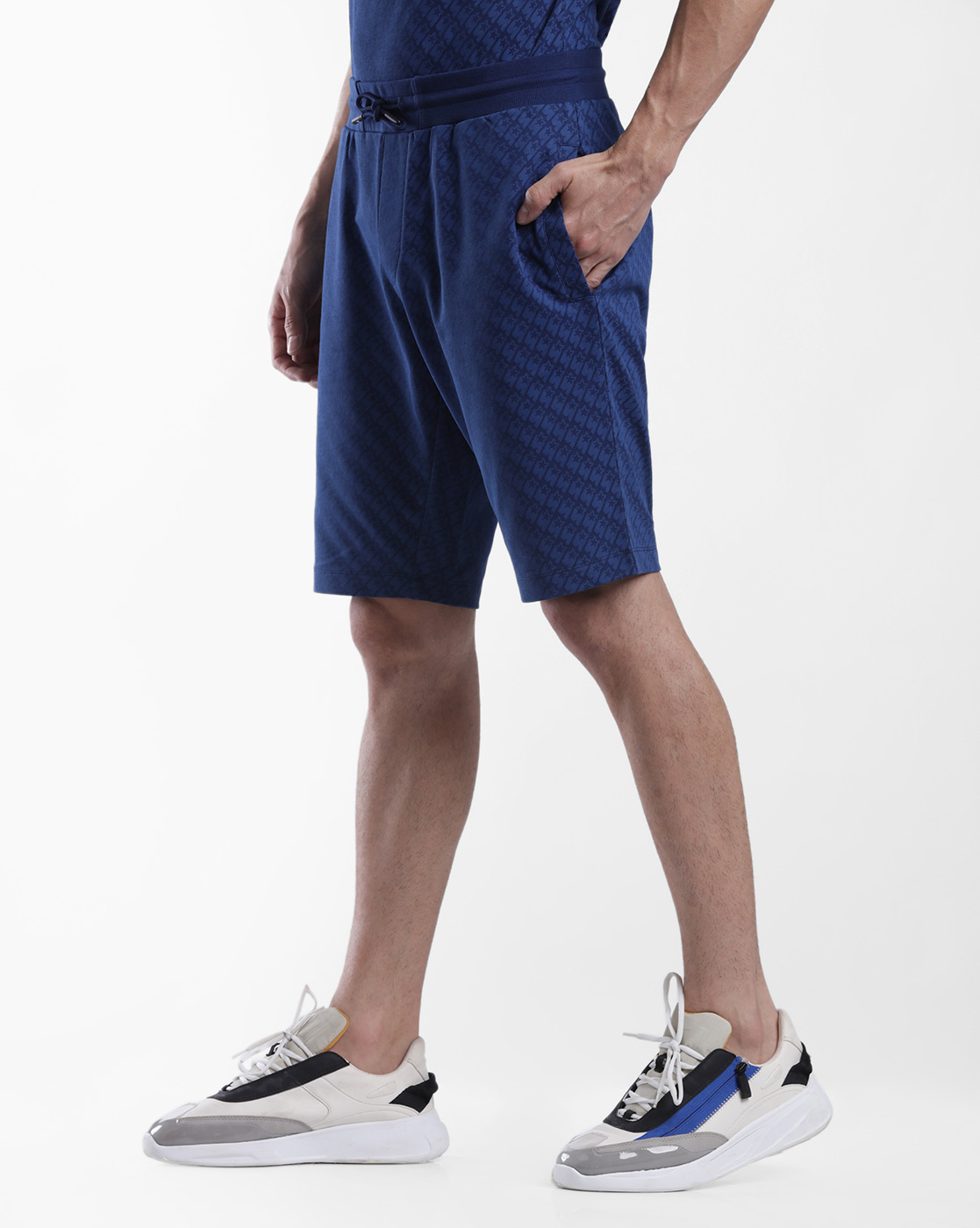 Starter Men Printed Blue Shorts