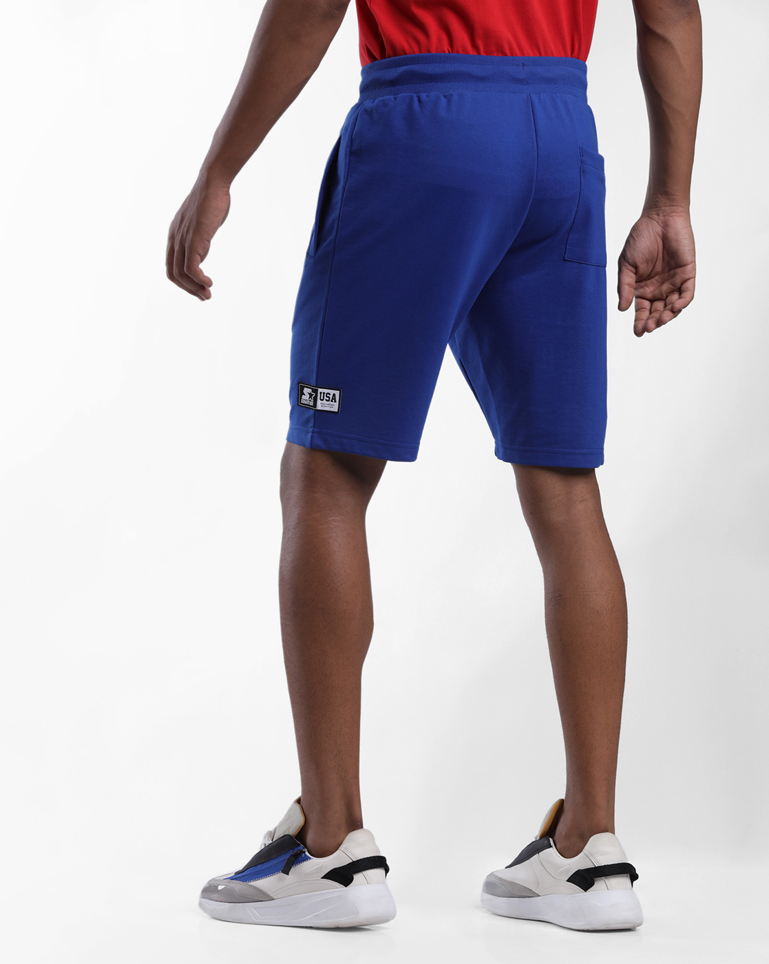 Starter Men Printed Blue Shorts