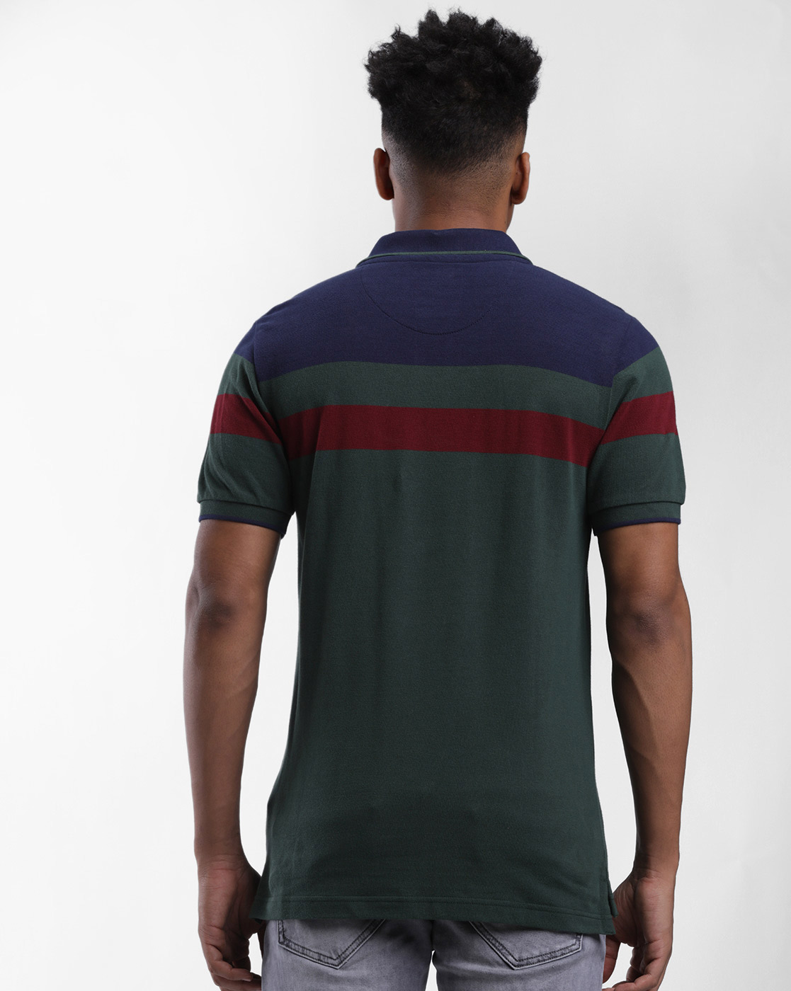 Starter Men Color Block Green T-Shirt