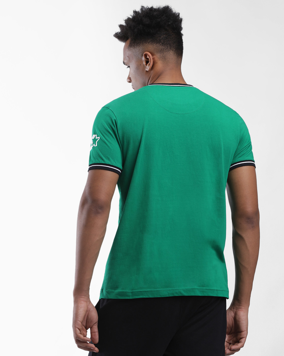 Starter Men Printed Green T-Shirt
