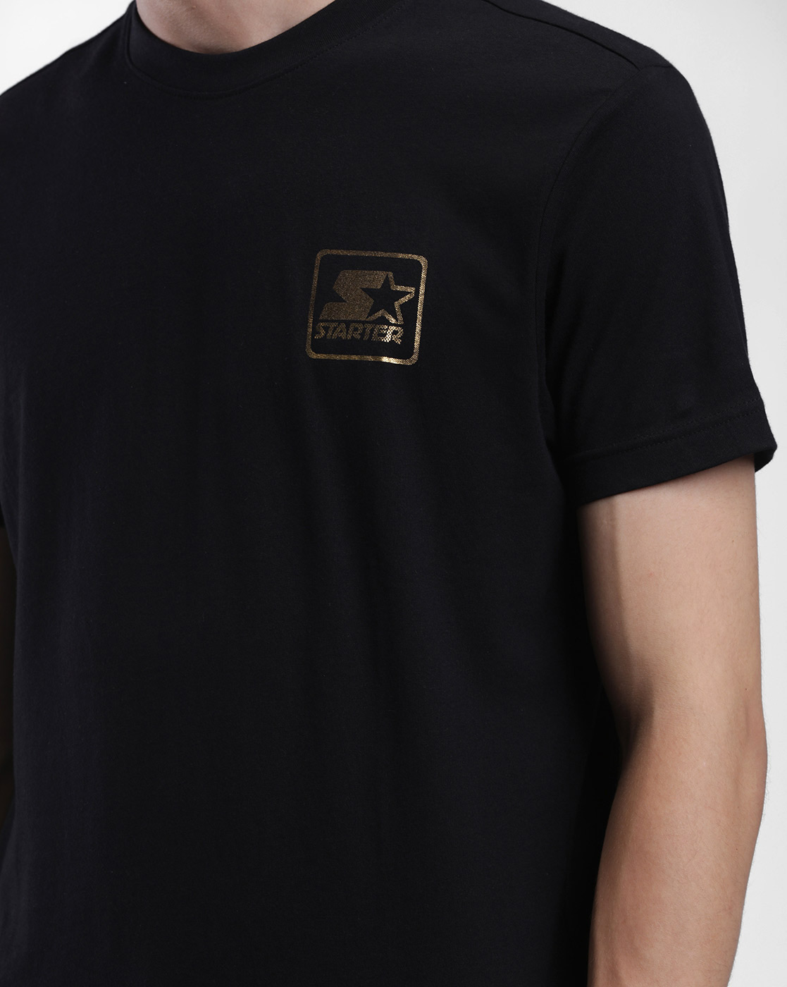 Starter Men Printed Black T-Shirt