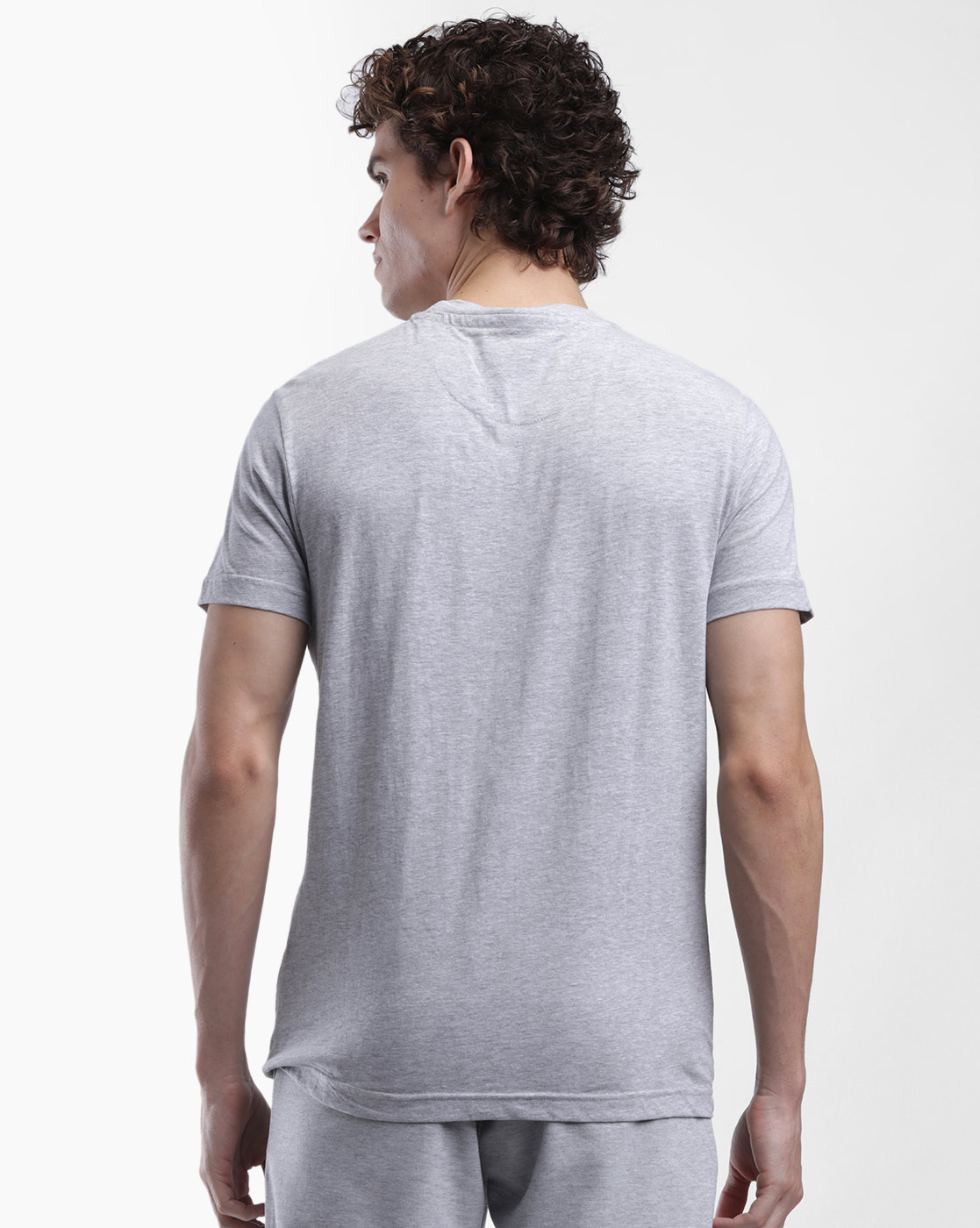 Starter Men Printed Grey T-Shirt