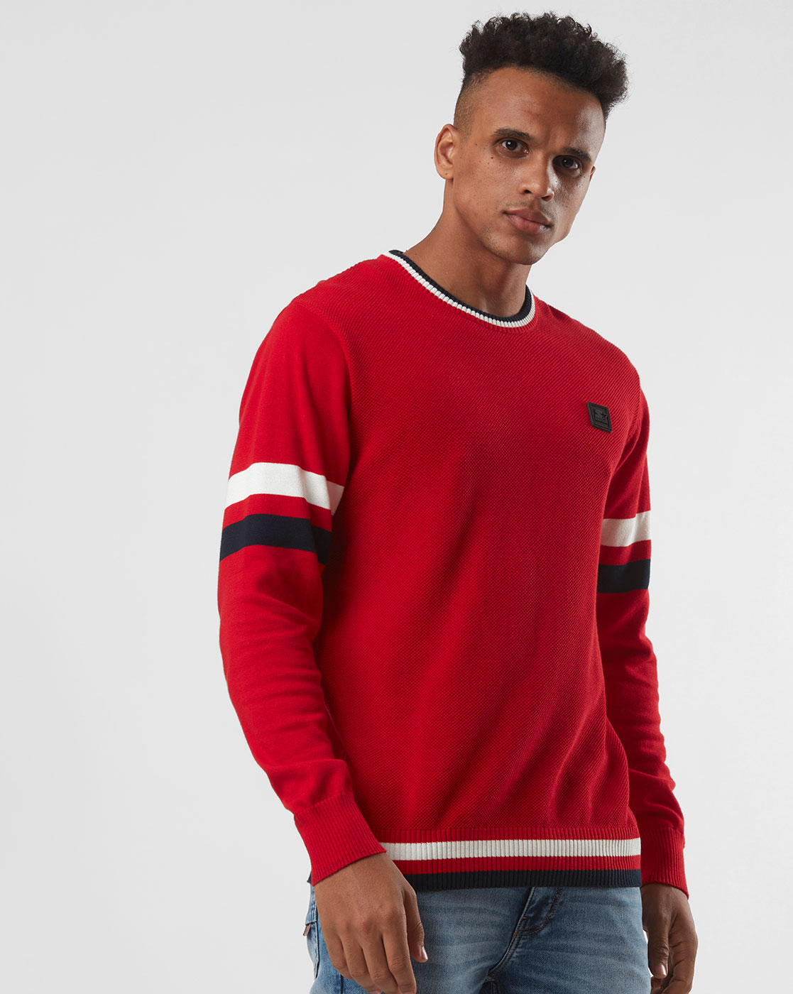 Starter Men Striped Red Sweater | 187772