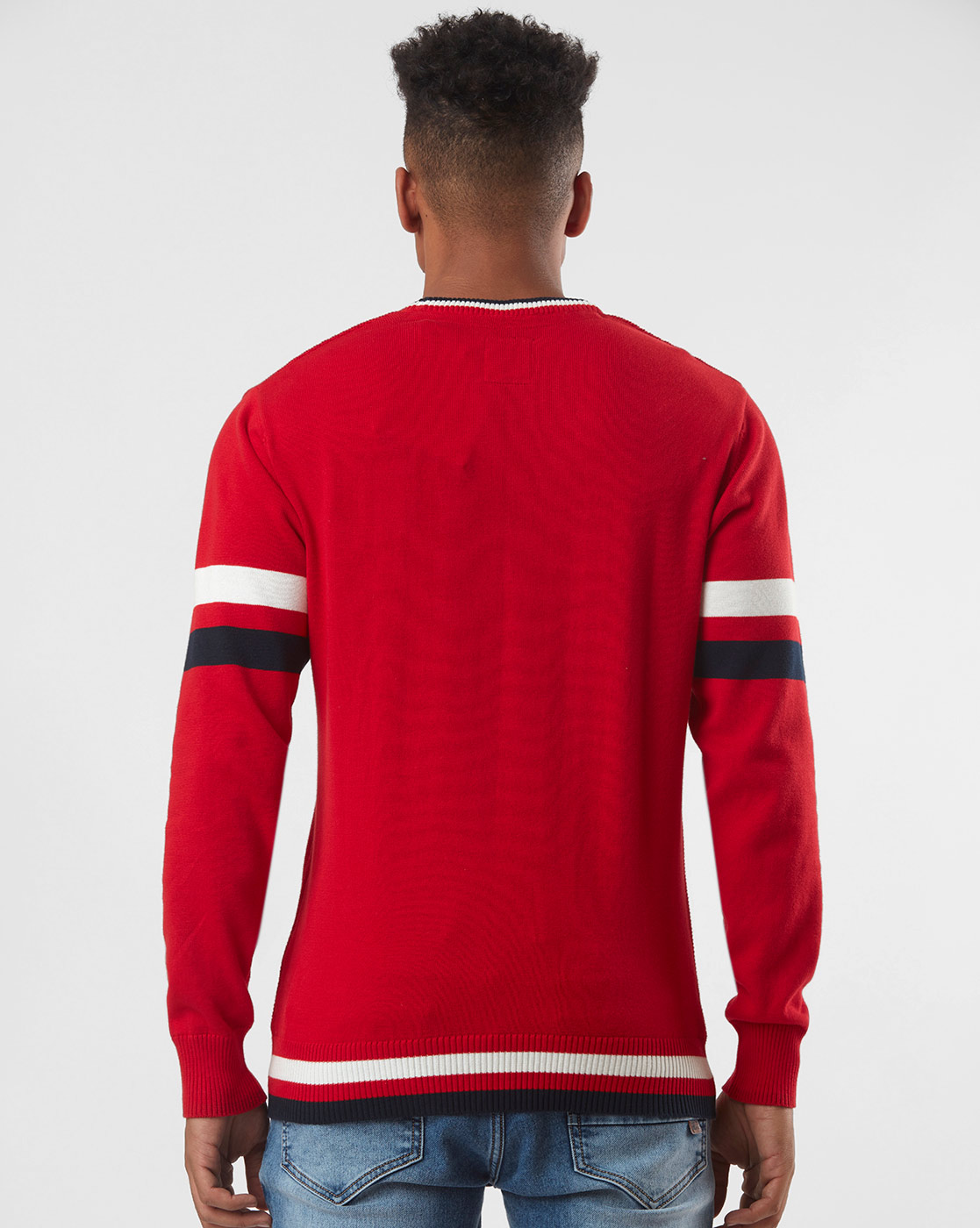 Starter Men Striped Red Sweater