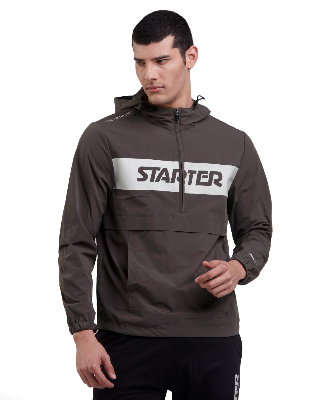 Starter Men Casual Wear Grey Jacket