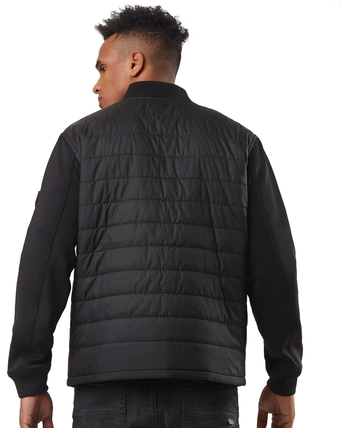Buy Men Black Solid Full Sleeves Casual Jacket Online - 805561
