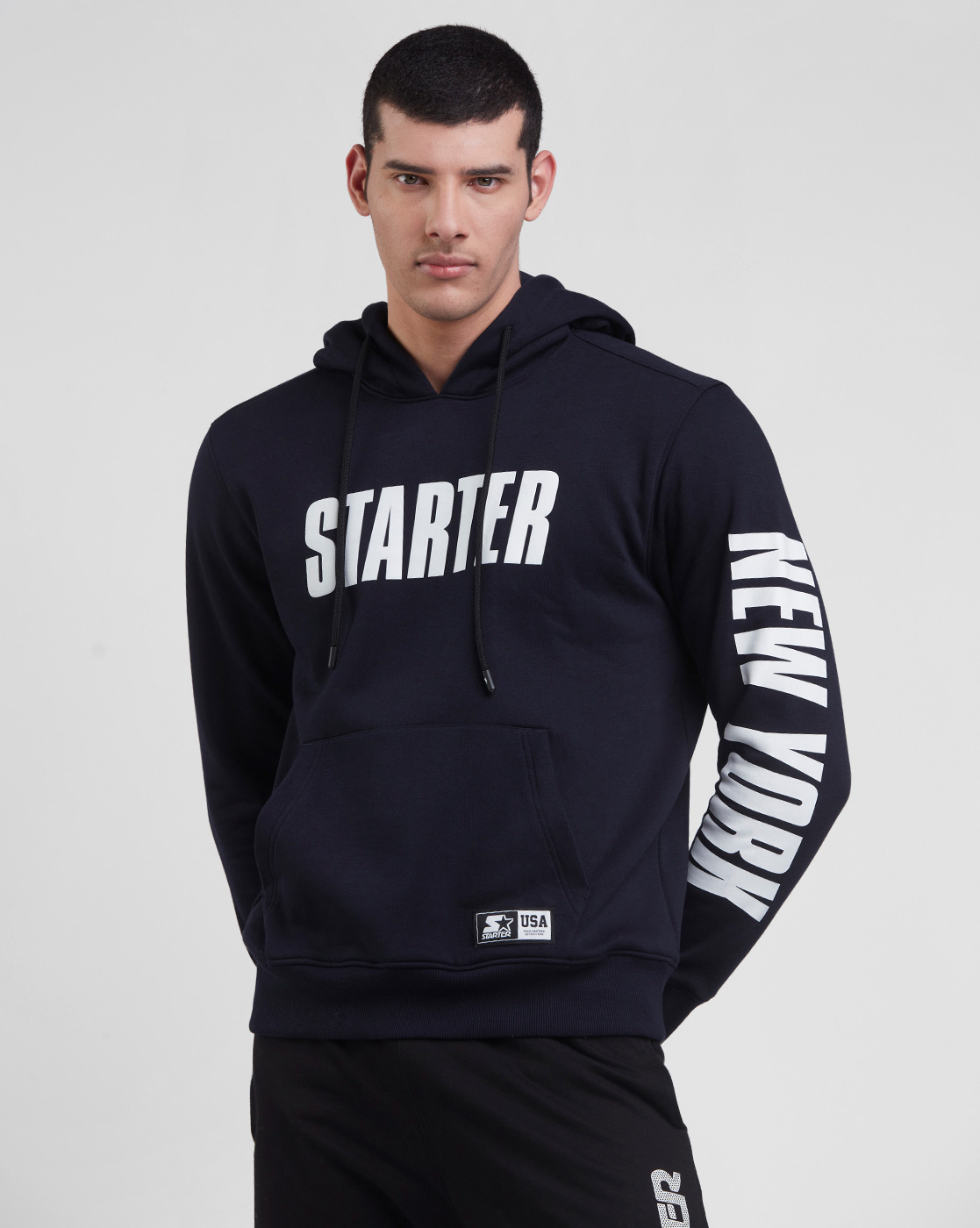 Starter Men Printed Navy Sweatshirt