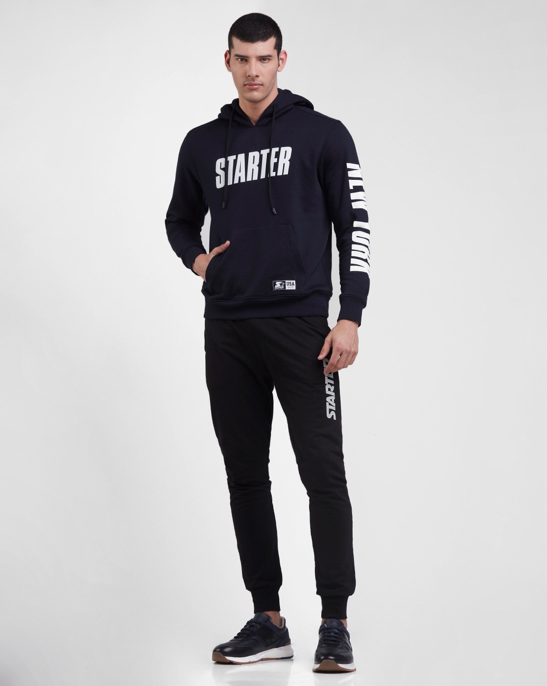 Starter Men Printed Navy Sweatshirt