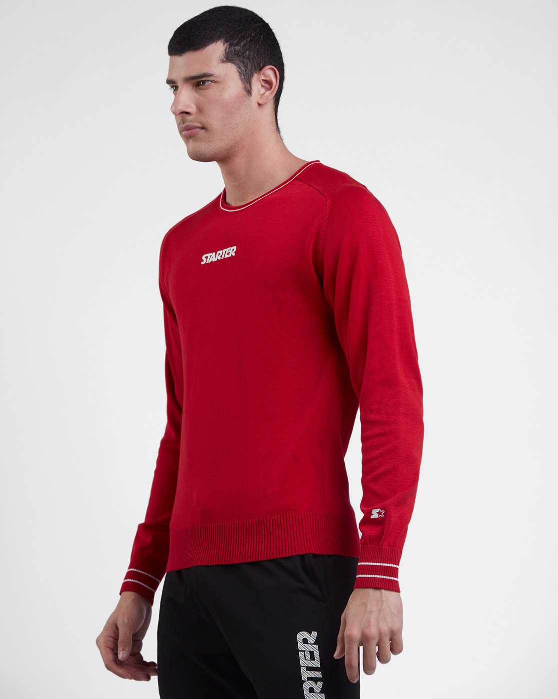 Starter Men Printed Red Sweater