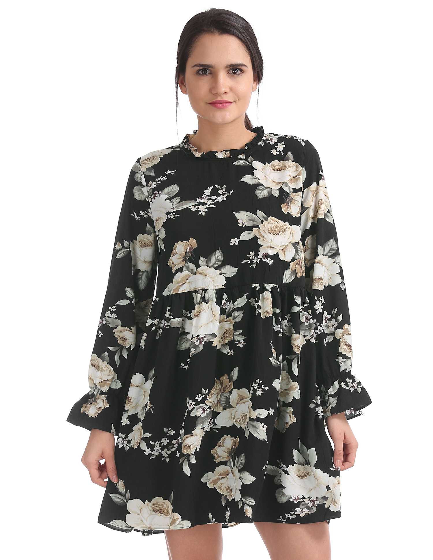 FIT AND FLARE Y-PLACKET POLO DRESS