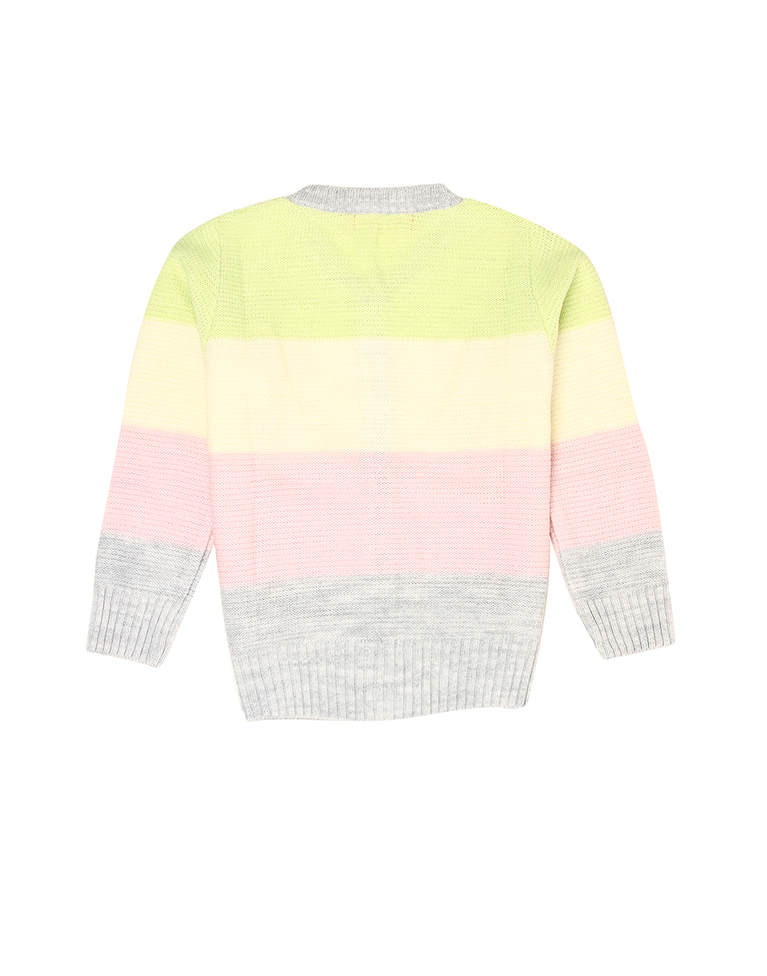 Wingsfield Girls Color Block Multicolor Sweater