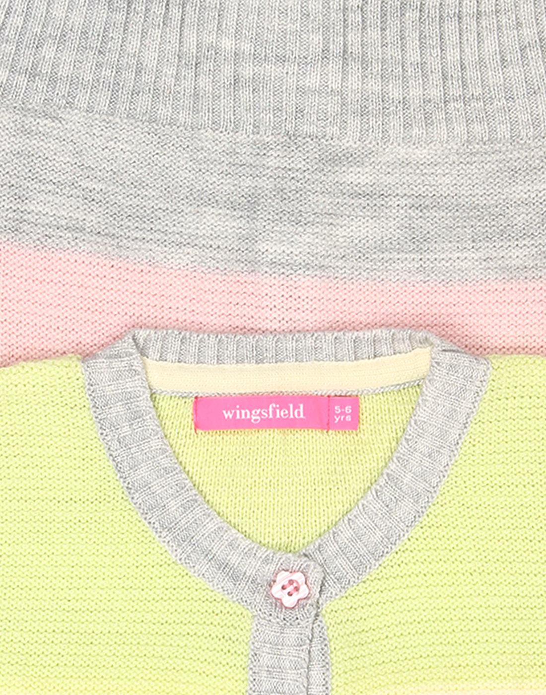 Wingsfield Girls Color Block Multicolor Sweater