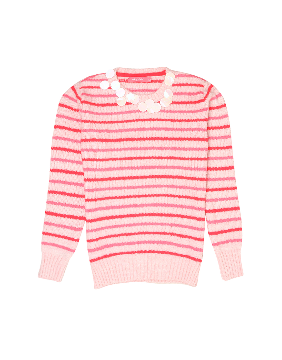 Wingsfield Girls Pink Embellished Sweater