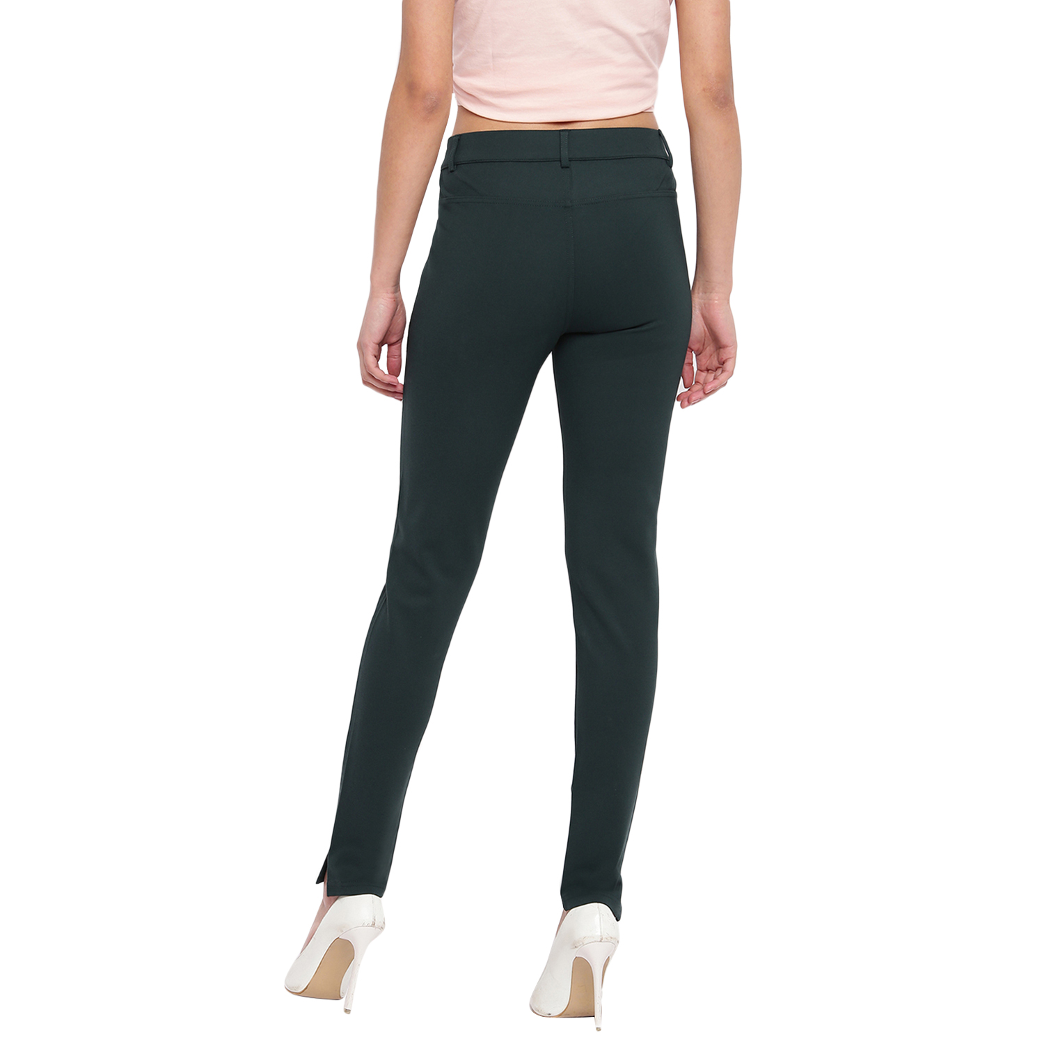 Marvel Women Casual Wear Dark Green  Jegging