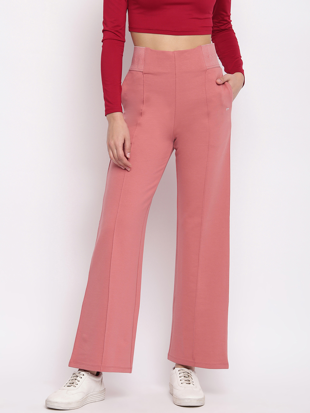 Marvel Women Casual Wear Pink Track Pant