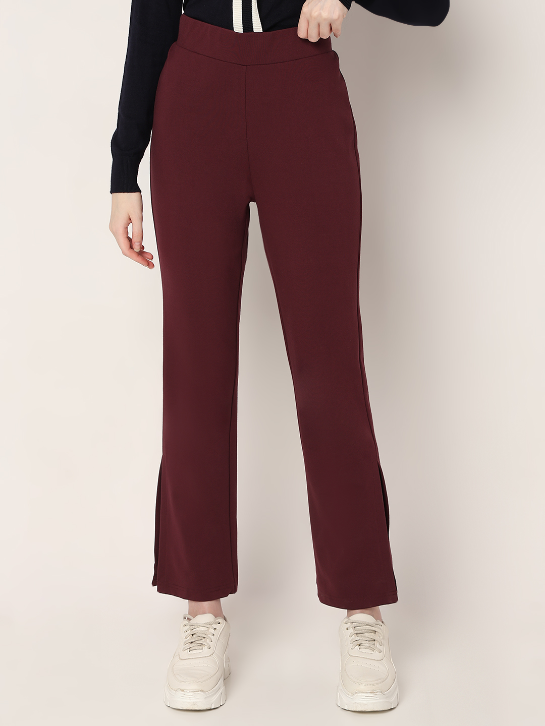 Vero Moda Women Solid Purple Pant
