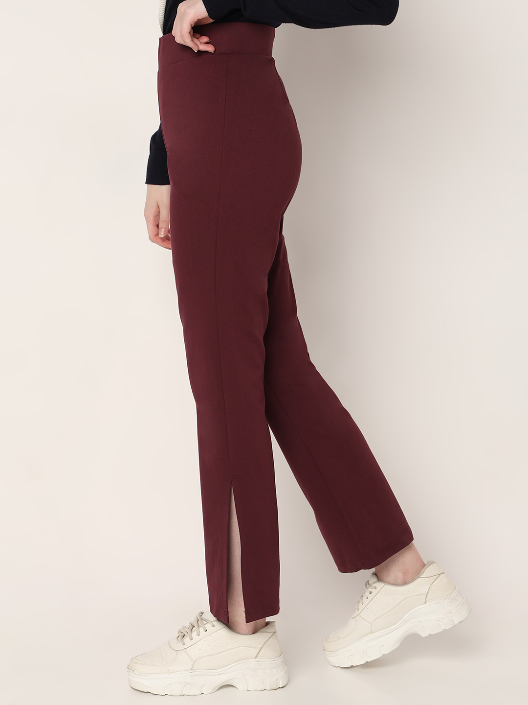 Vero Moda Women Solid Purple Pant