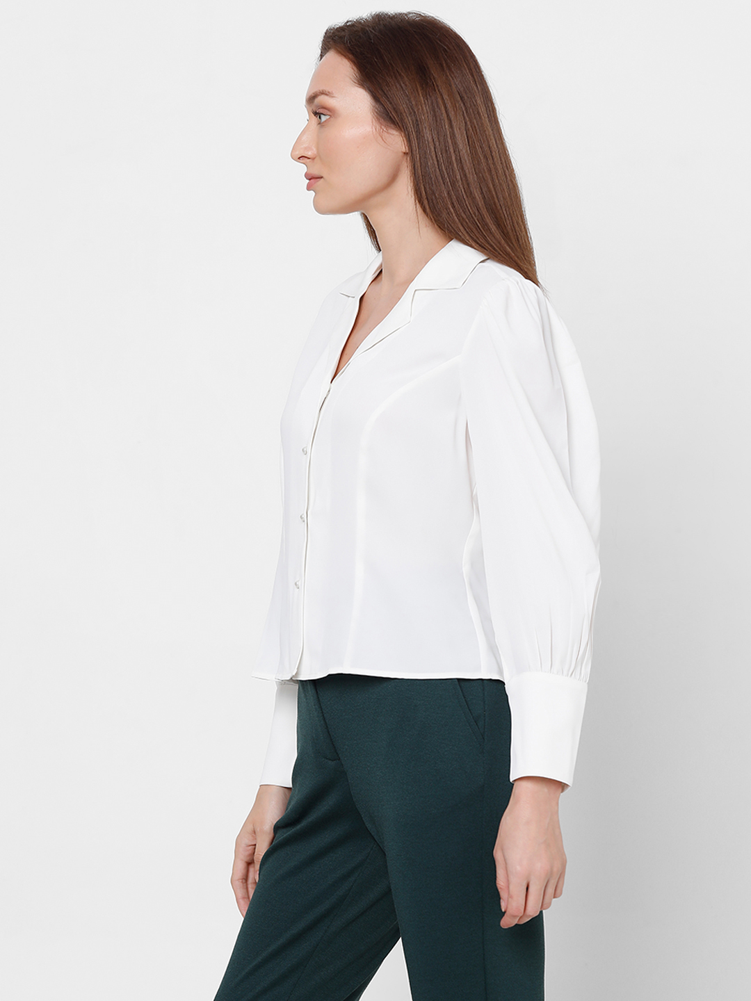 Vero Moda Women Solid White Shirt
