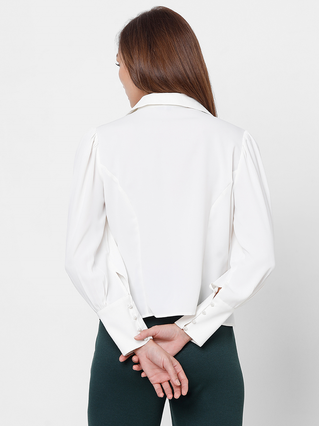 Vero Moda Women Solid White Shirt
