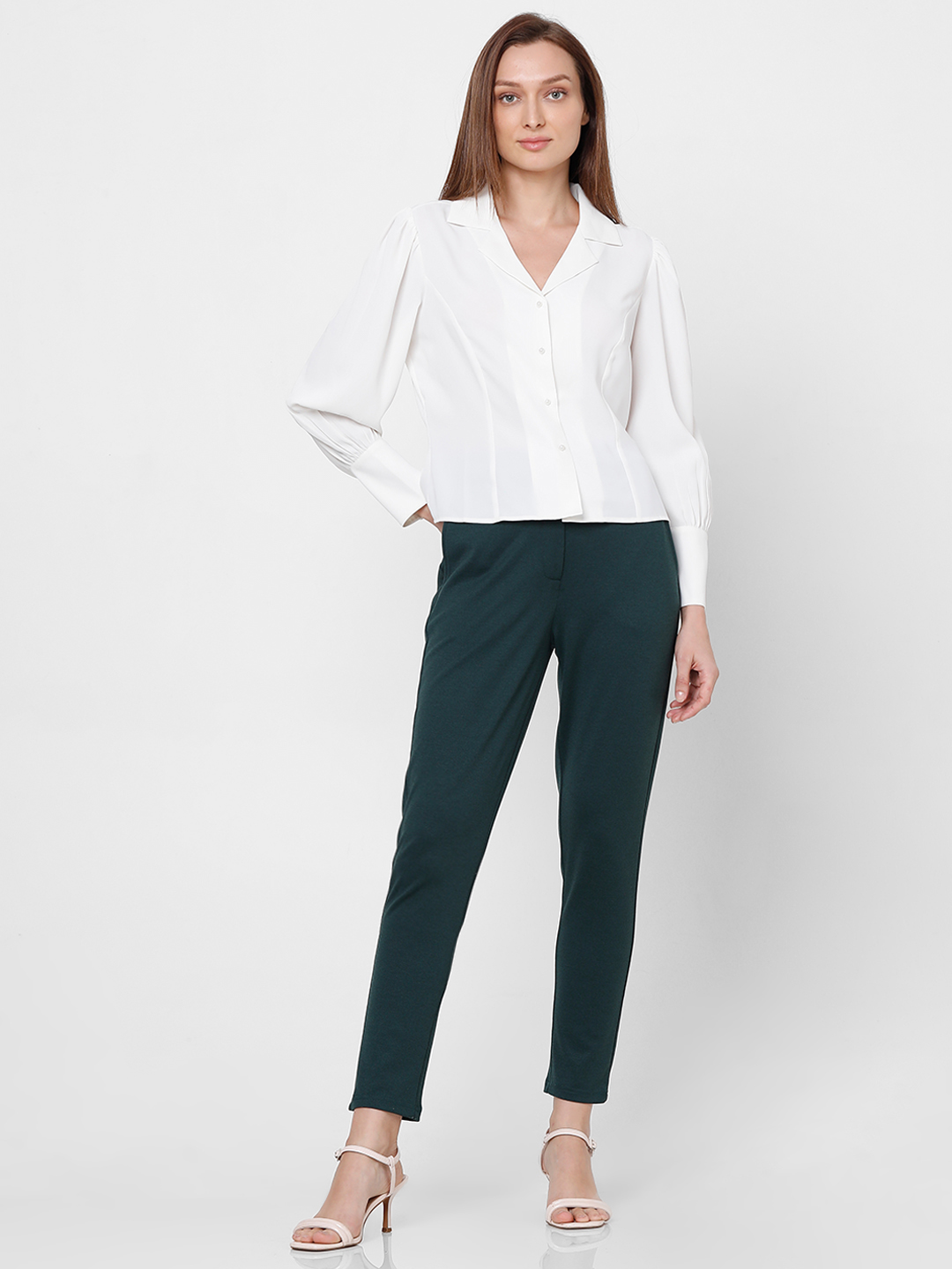 Vero Moda Women Solid White Shirt