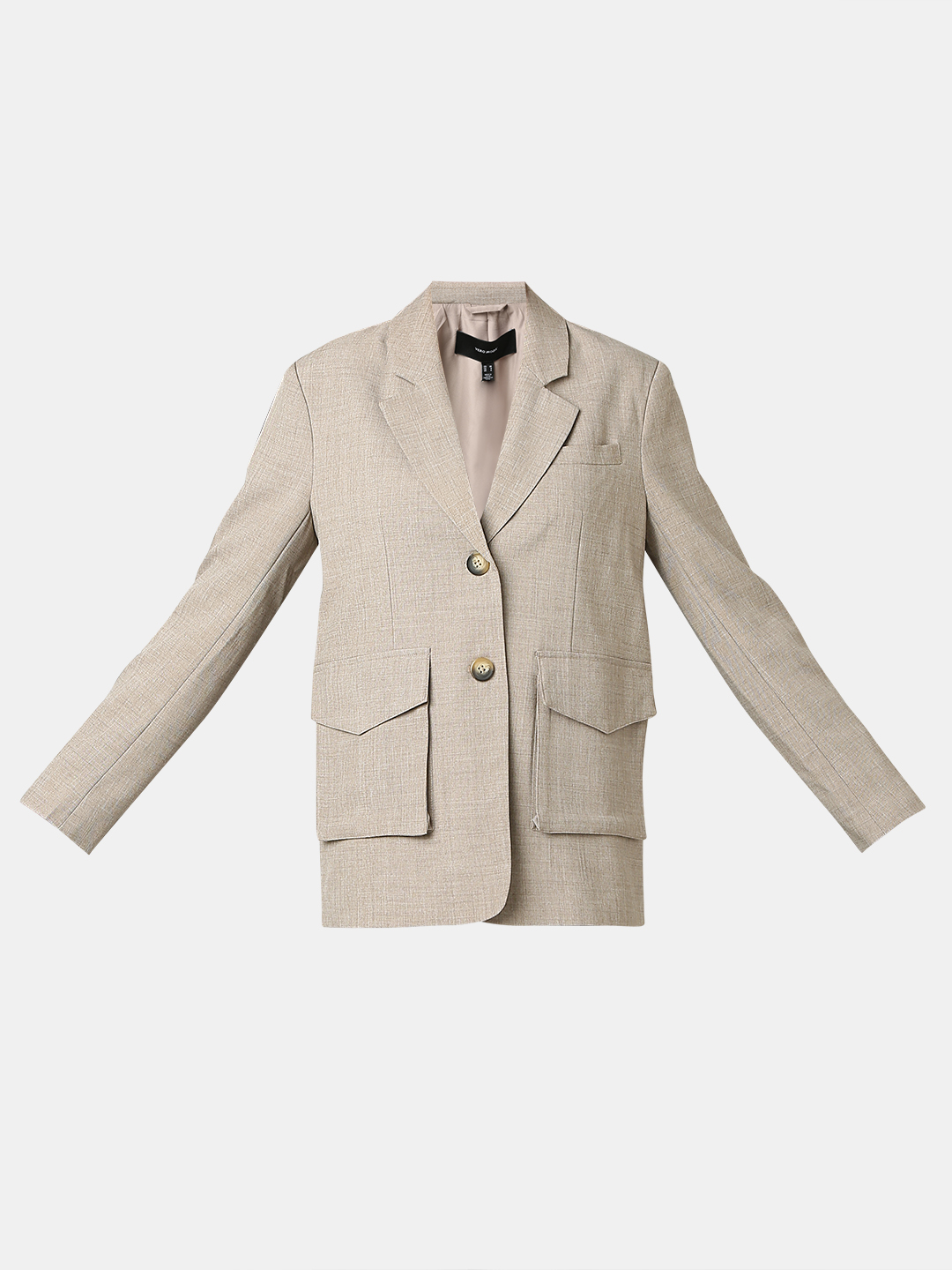 Vero Moda Women Solid Grey Blazer