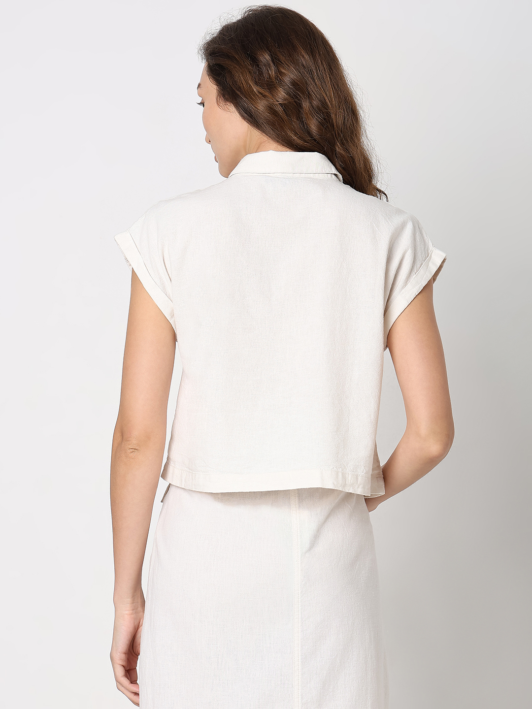 Vero Moda Women Solid White Shirt