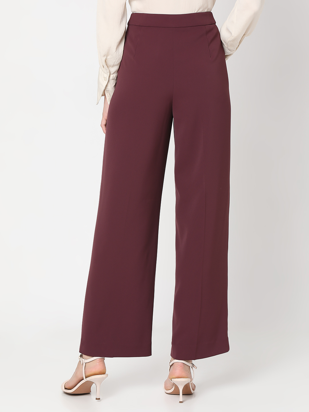 Vero Moda Women Solid Maroon Pant