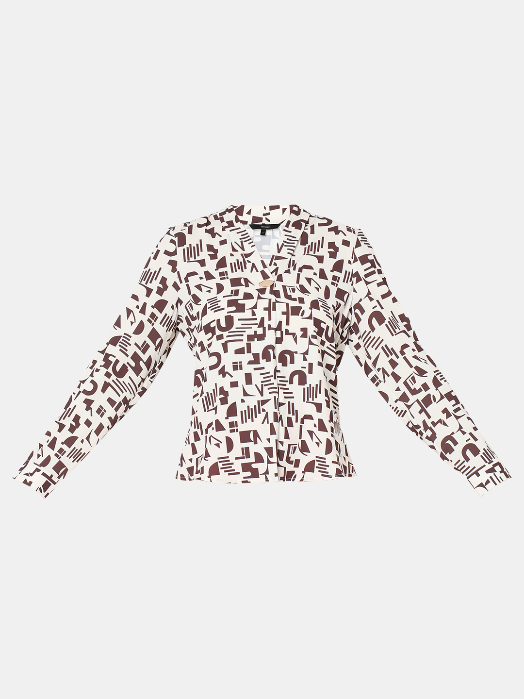 Vero Moda Women Abstract Beige Top