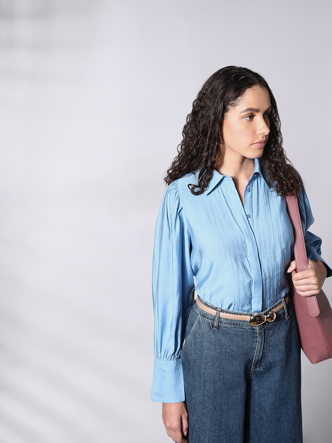 Vero Moda Women Striped Blue Shirt