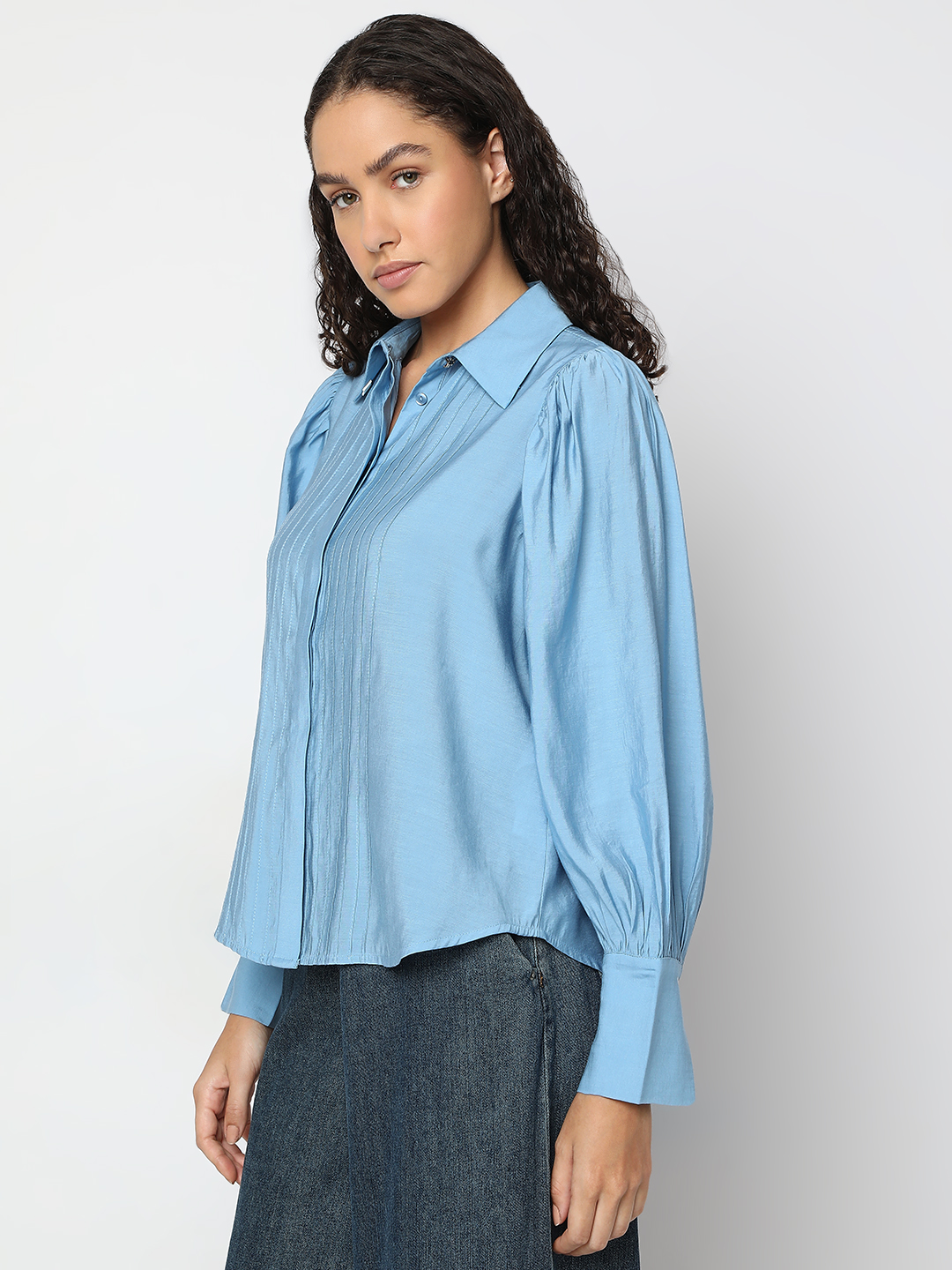 Vero Moda Women Striped Blue Shirt