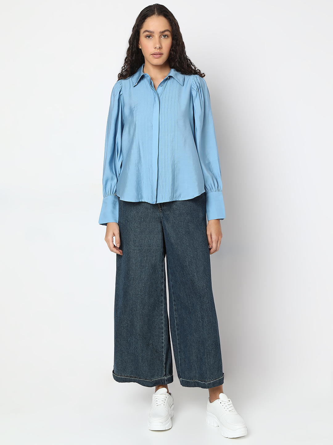 Vero Moda Women Striped Blue Shirt