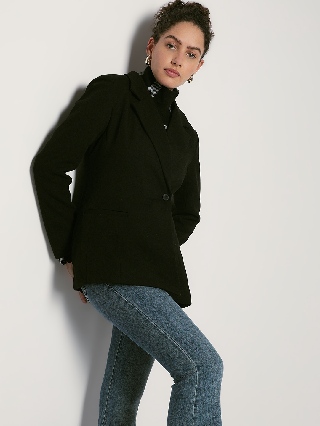 Vero Moda Women Solid Black Blazer