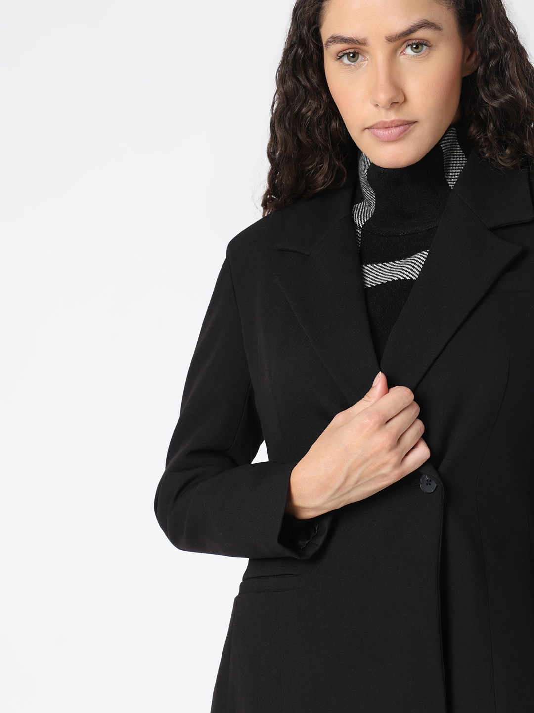 Vero Moda Women Solid Black Blazer
