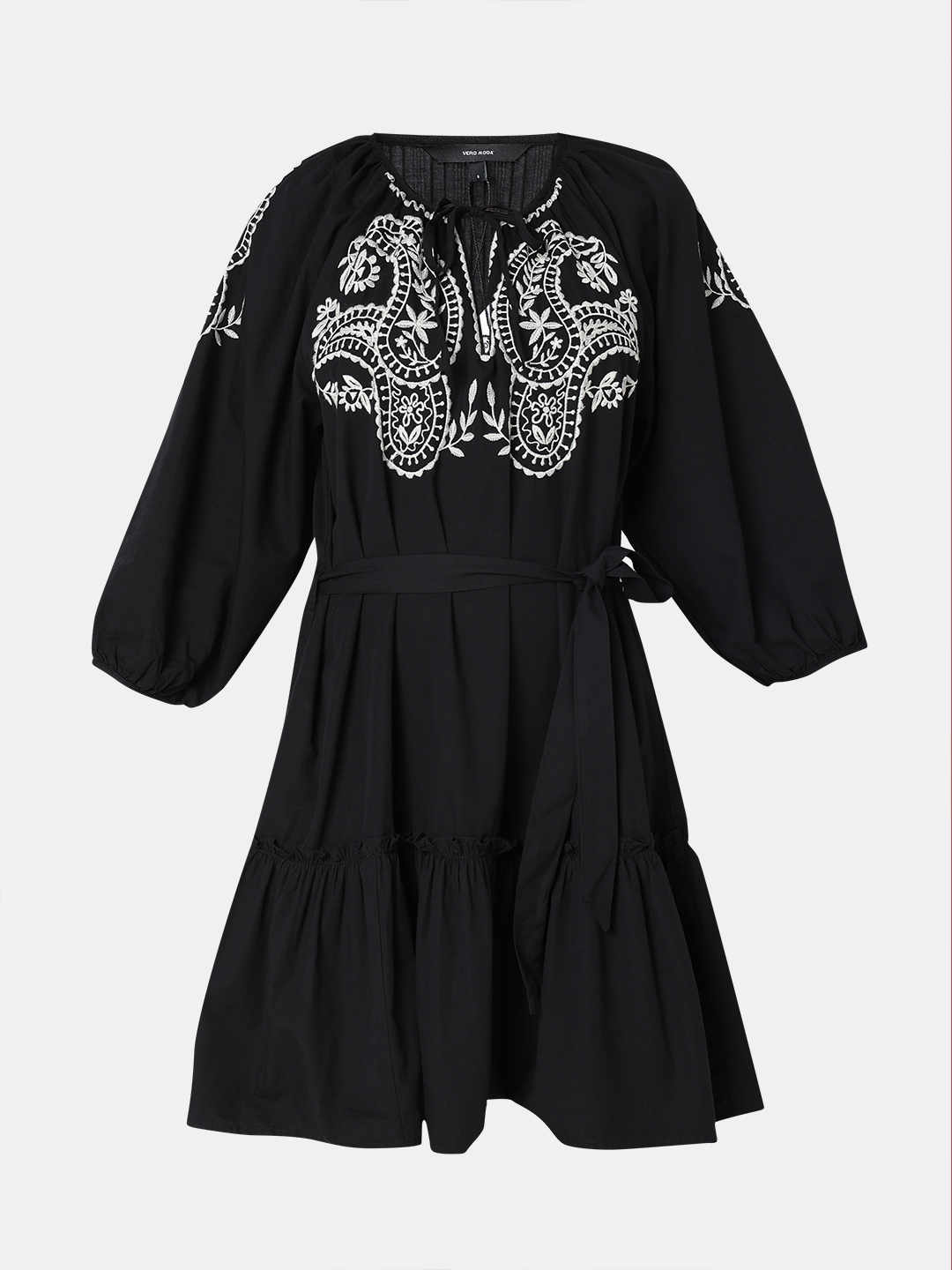 Vero Moda Women Embroidered Black Dresses