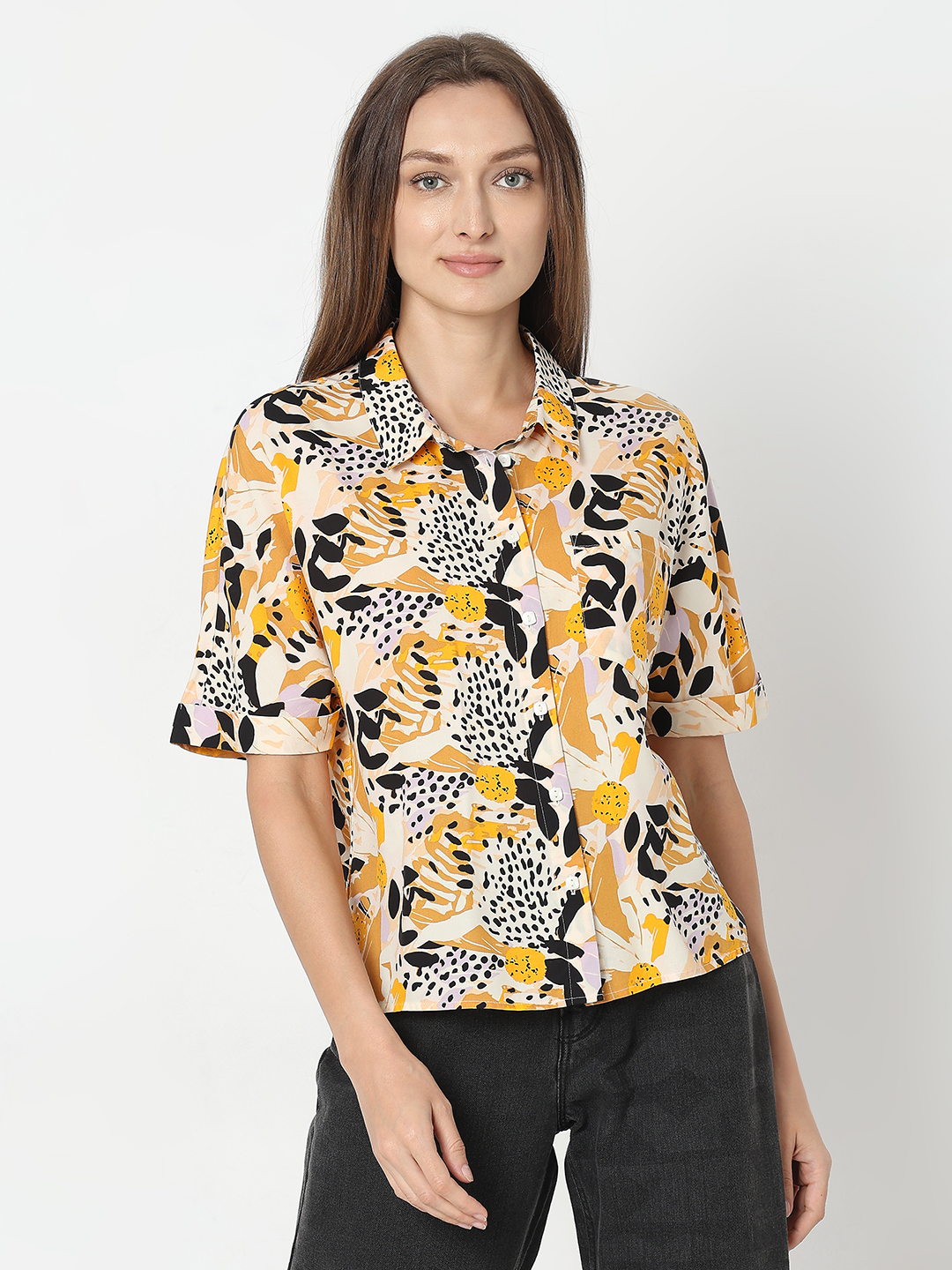 Vero Moda Women Abstract Multicolor Shirt