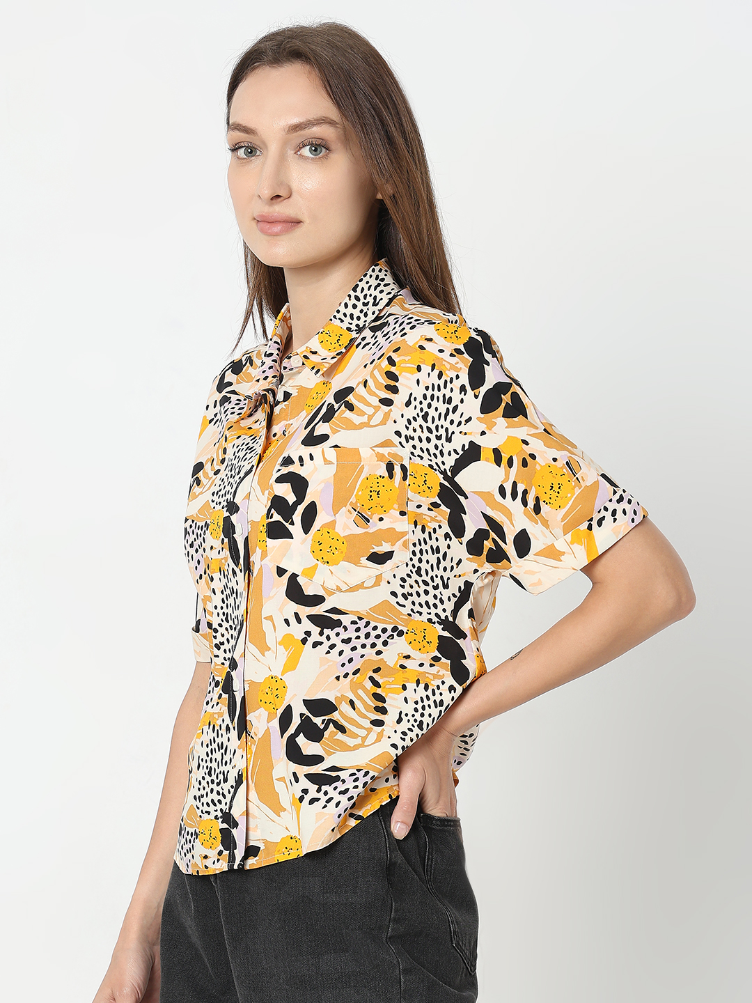 Vero Moda Women Abstract Multicolor Shirt
