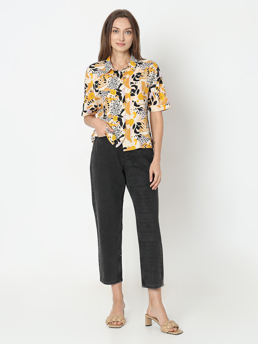 Vero Moda Women Abstract Multicolor Shirt