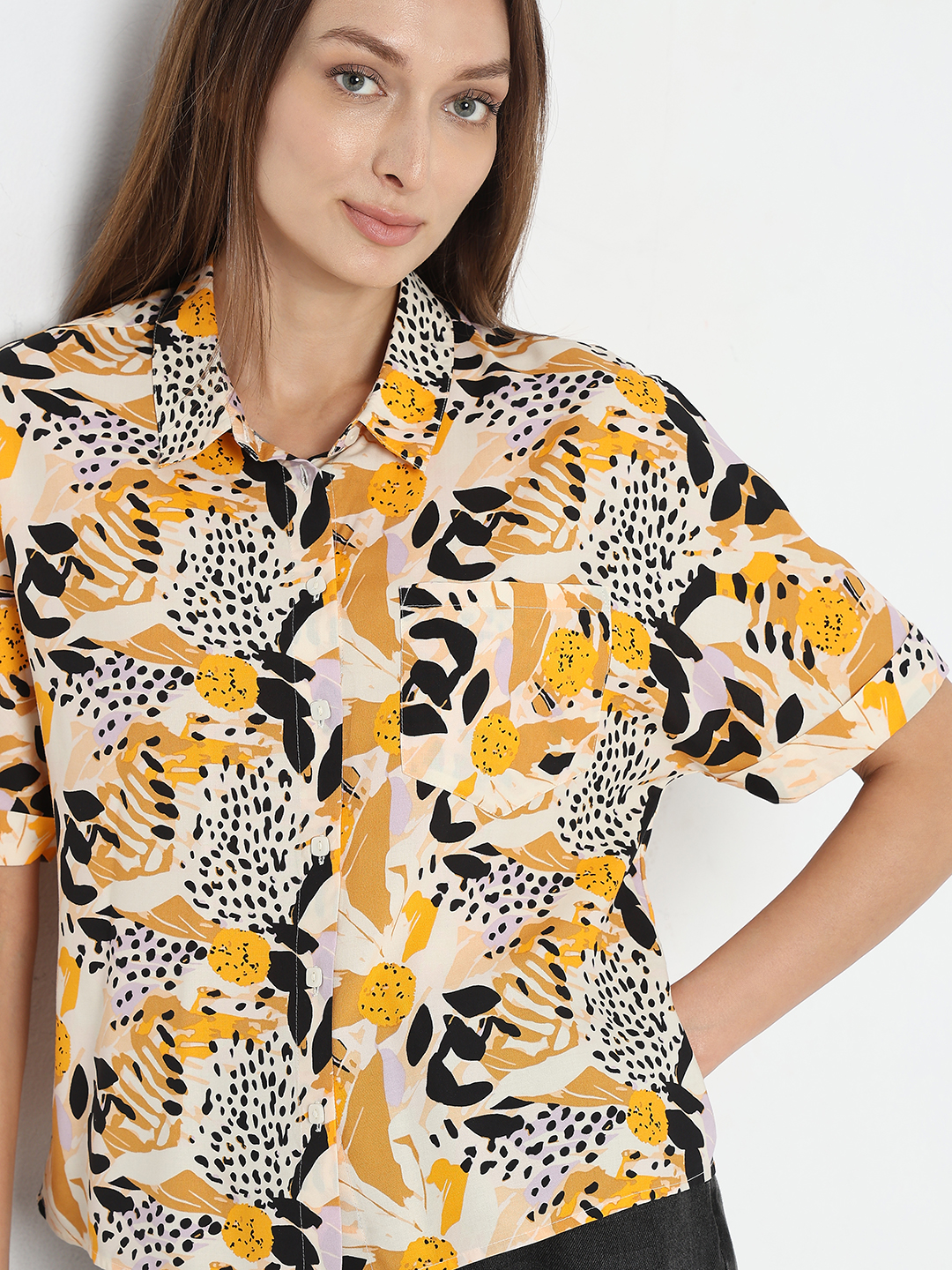Vero Moda Women Abstract Multicolor Shirt