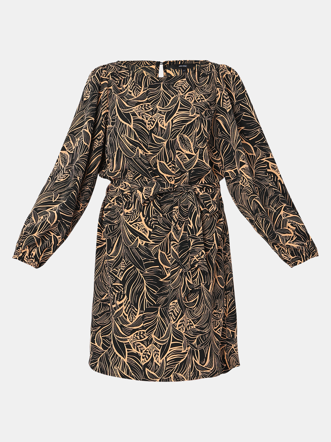 Vero Moda Women Tropical Print Black Dresses