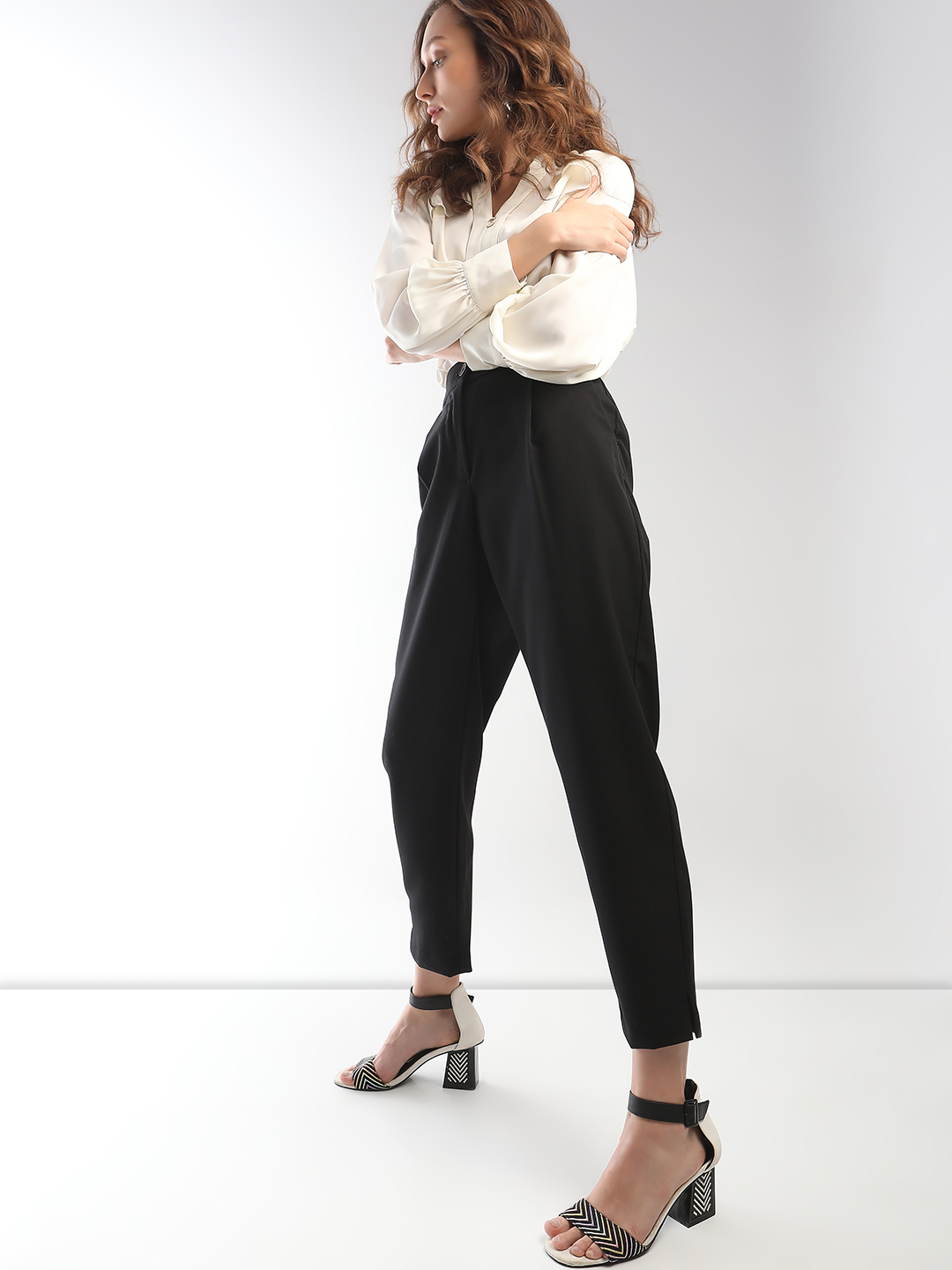 Vero Moda Women Solid Black Pant