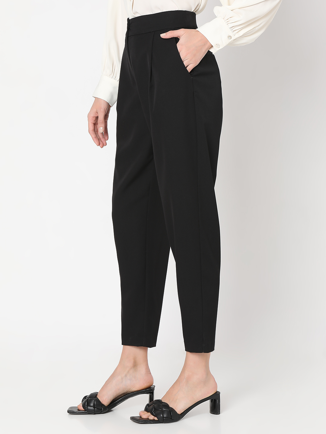 Vero Moda Women Solid Black Pant