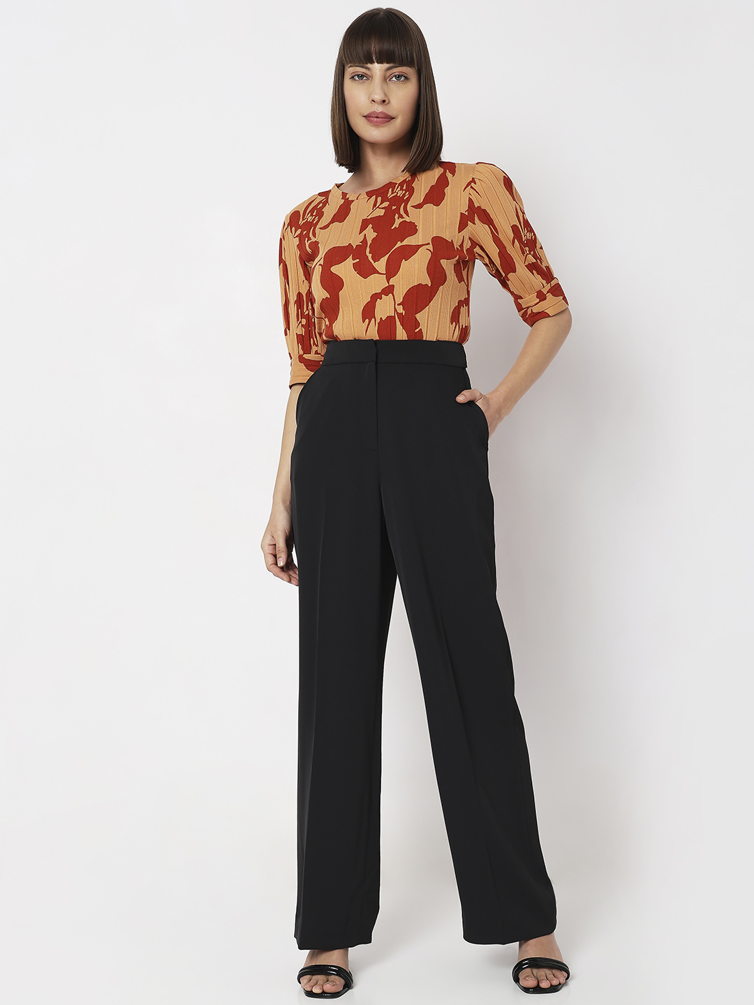 Vero Moda Women Solid Black Pant