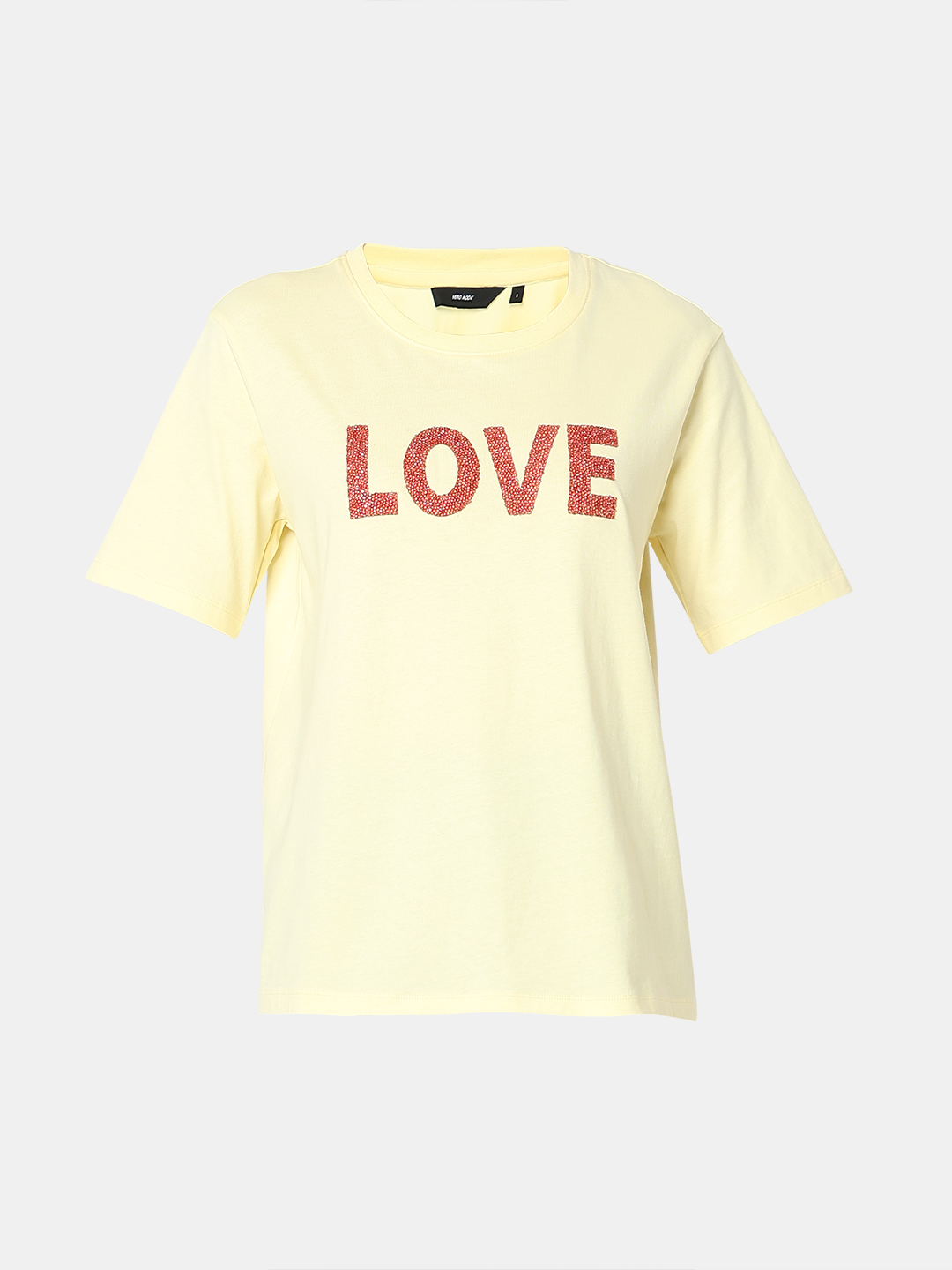 Vero Moda Women Embellished Yellow T-Shirt