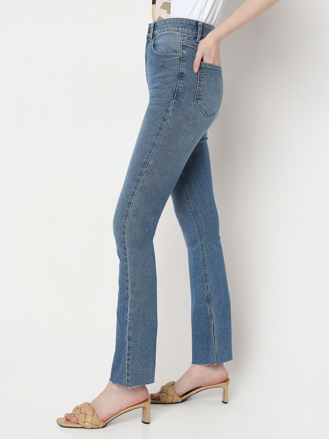 Vero Moda Women Solid Blue Jeans