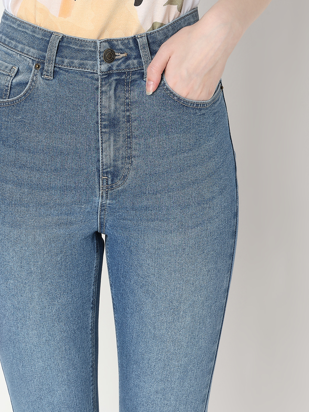 Vero Moda Women Solid Blue Jeans