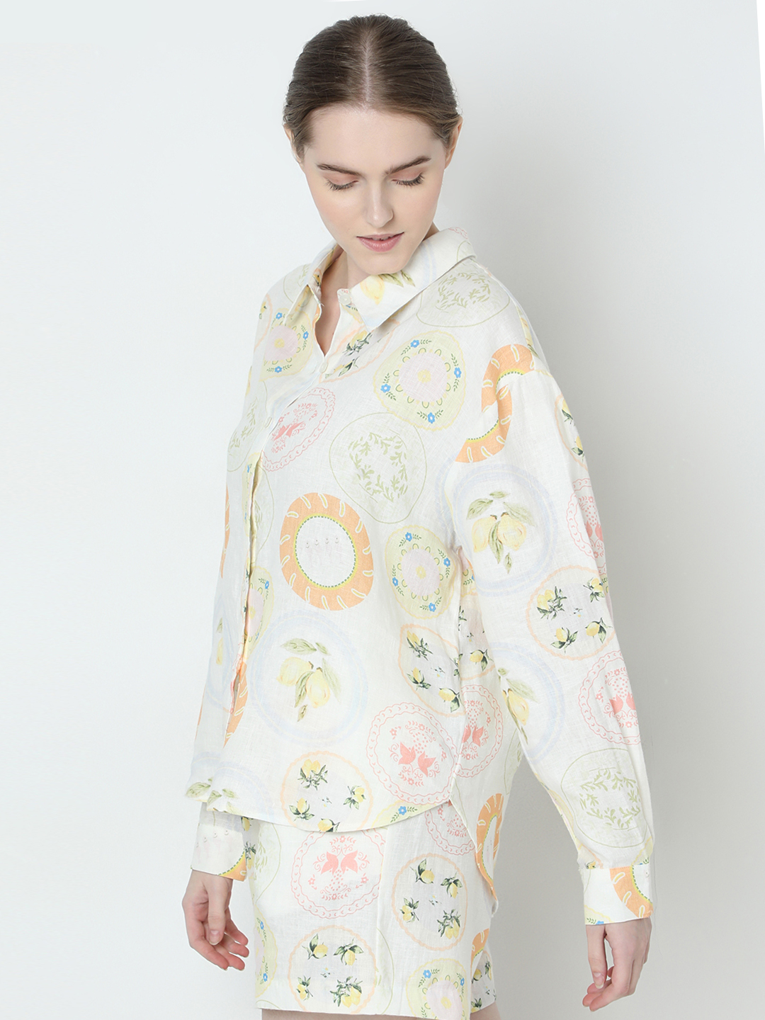 Vero Moda Women Graphic Print White Shirt
