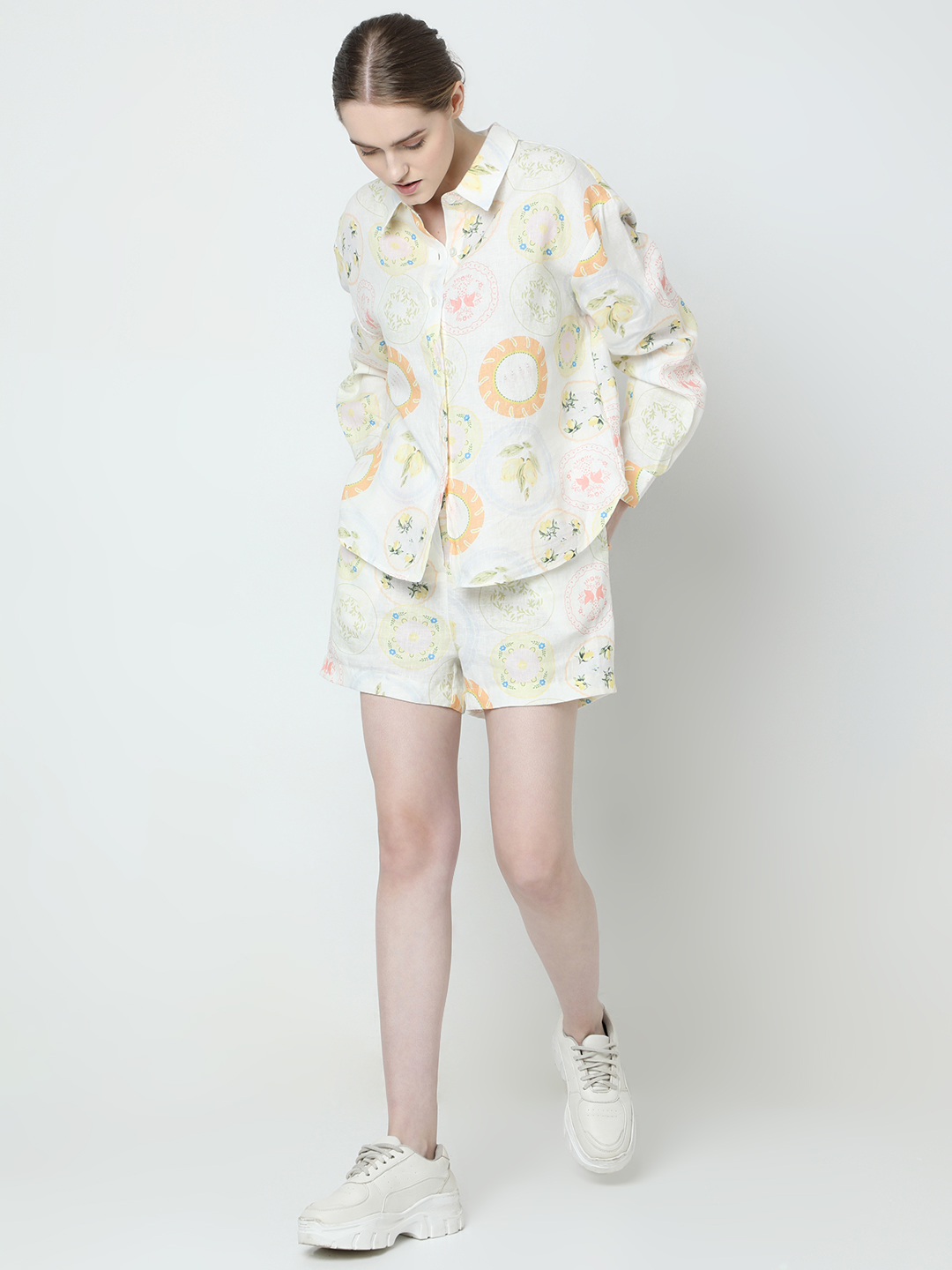 Vero Moda Women Graphic Print White Shirt